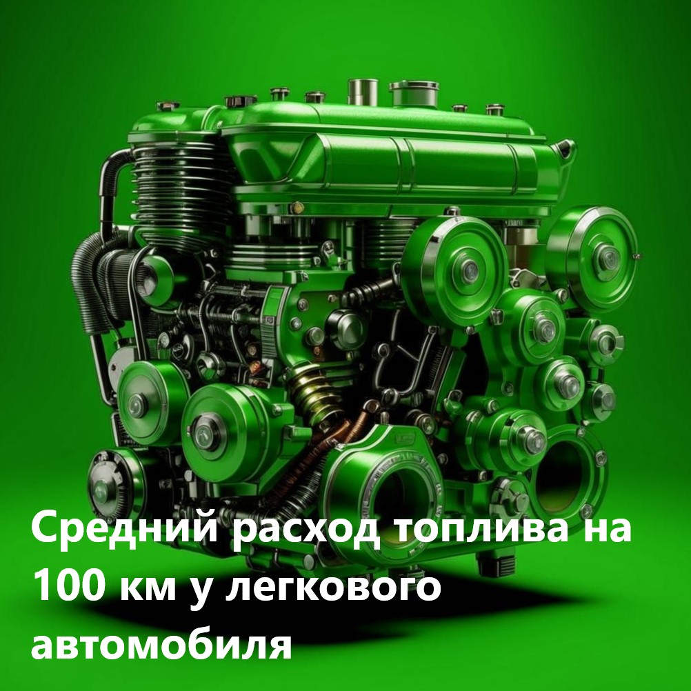 Средний расход топлива на 100 км легкового автомобиля